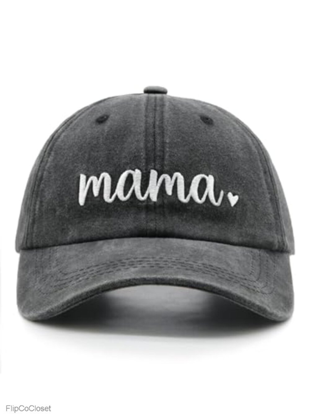 Mama Baseball Cap, Vintage Washed Cotton Adjustable Dad Hat, Embroidered Gift
